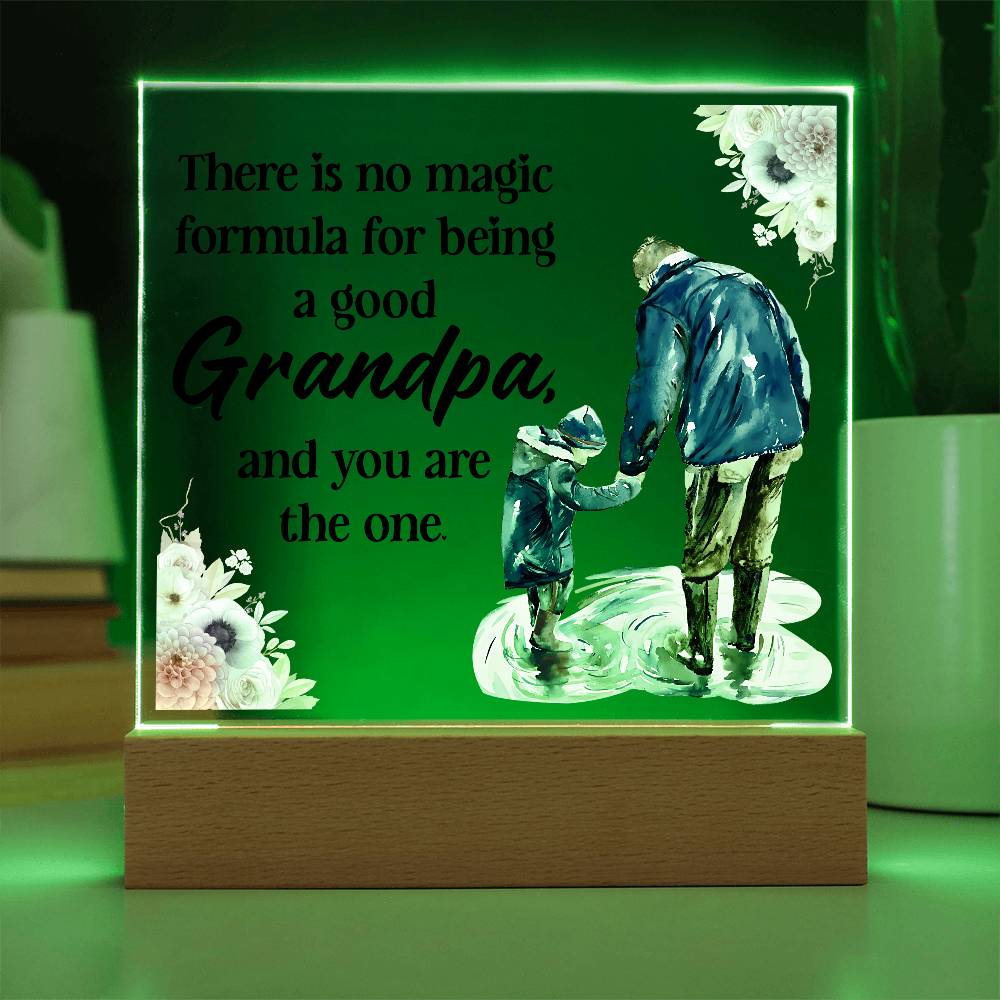 Acrylic Square Design - Grandpa - DearTreasure