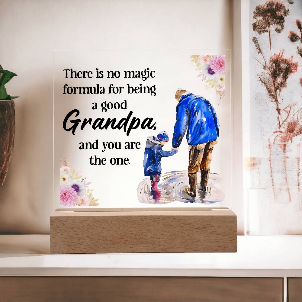 Acrylic Square Design - Grandpa - DearTreasure