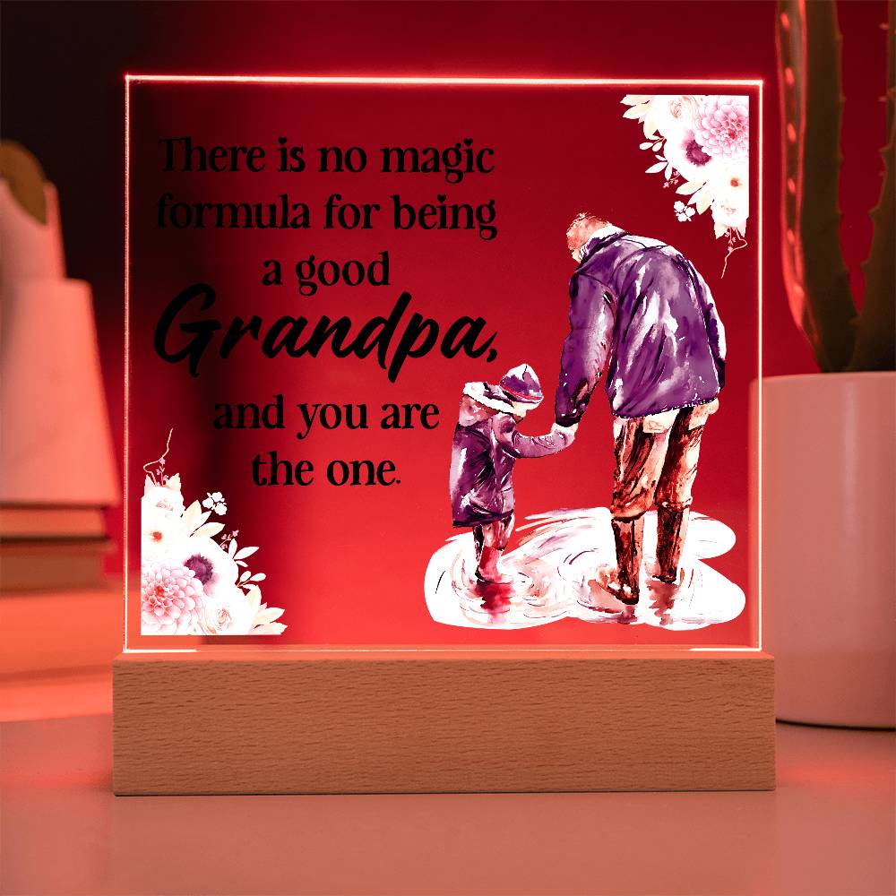 Acrylic Square Design - Grandpa - DearTreasure