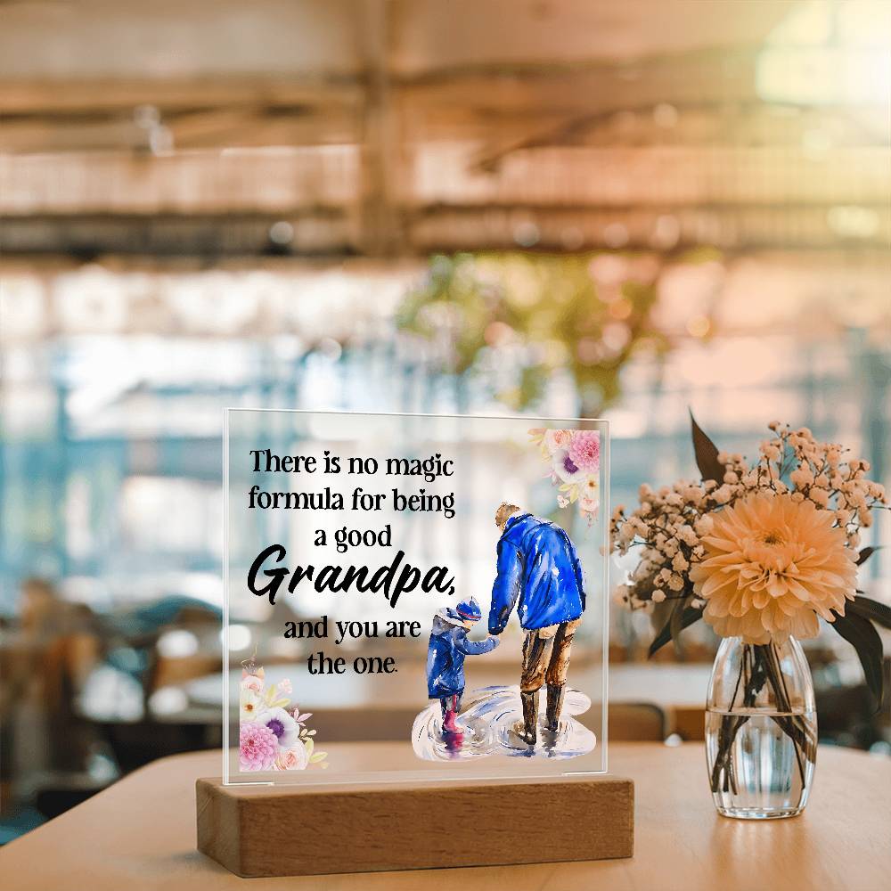 Acrylic Square Design - Grandpa - DearTreasure