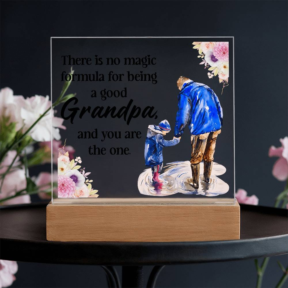 Acrylic Square Design - Grandpa - DearTreasure