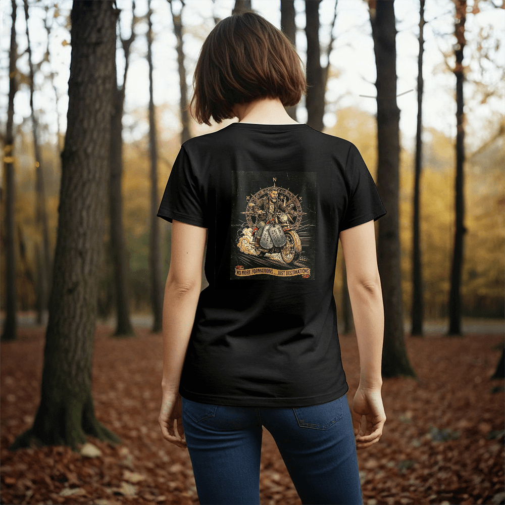 T-Shirt: "No more formations ...Just destinations"