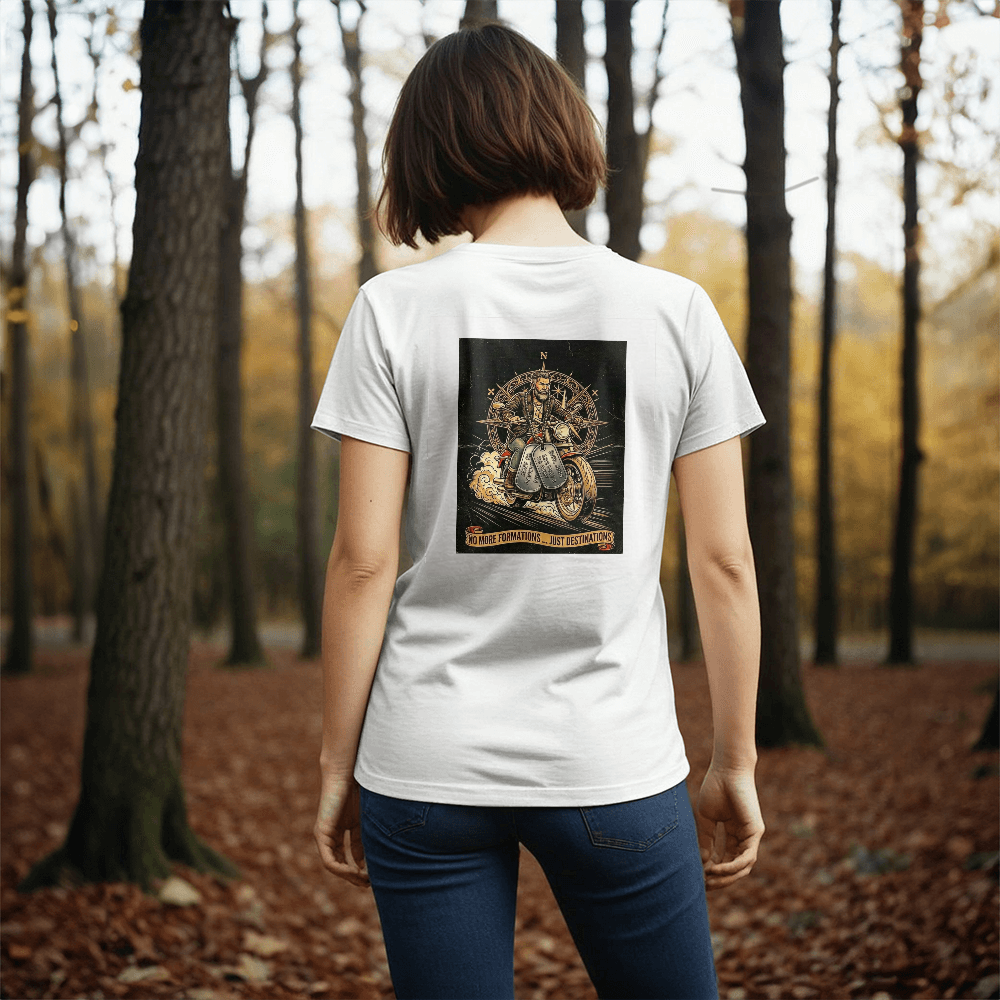 T-Shirt: "No more formations ...Just destinations"