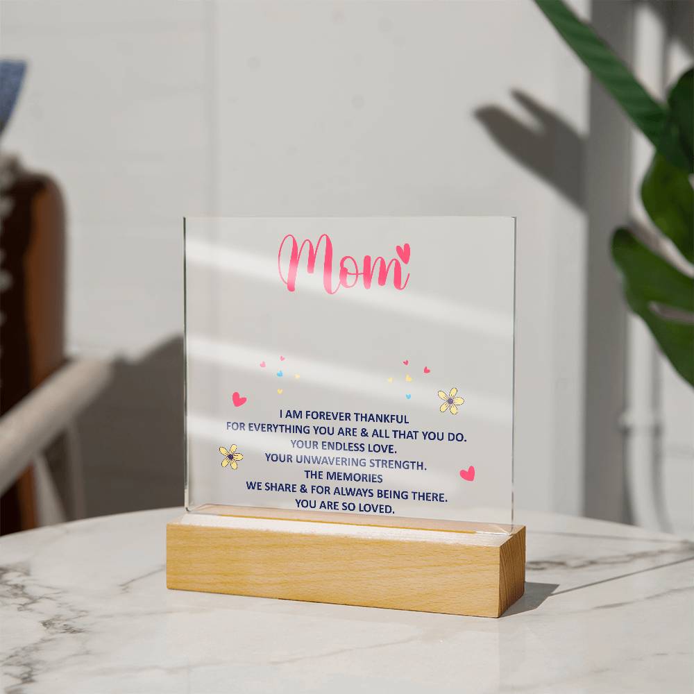 Keepsake Acrylic Bundle - Mom, I am forever thankful - DearTreasure