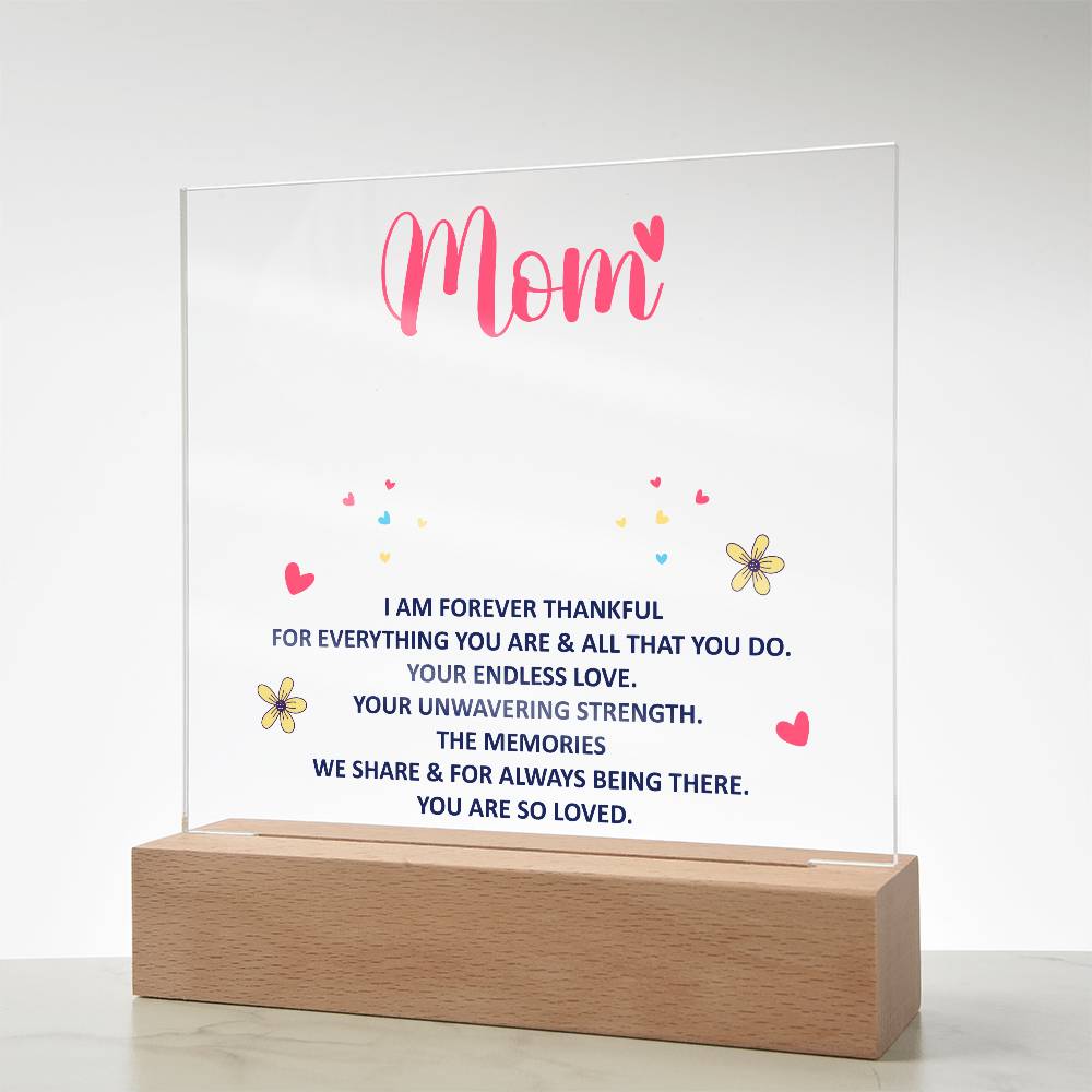 Keepsake Acrylic Bundle - Mom, I am forever thankful - DearTreasure