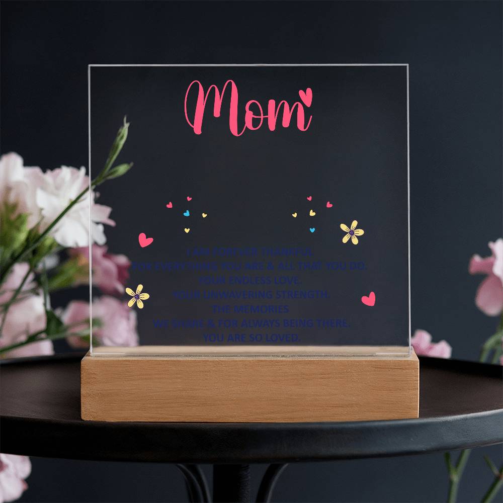 Keepsake Acrylic Bundle - Mom, I am forever thankful - DearTreasure