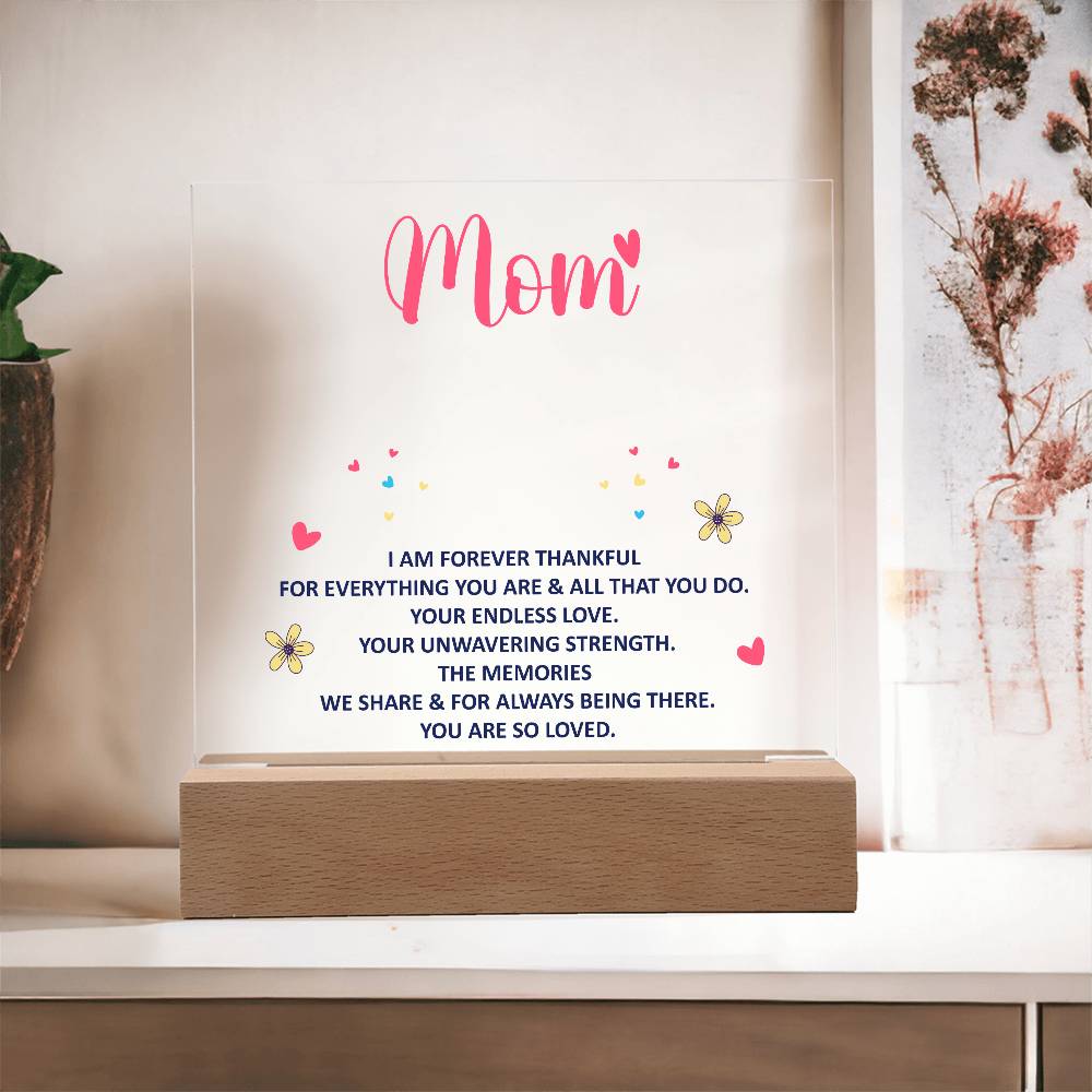 Keepsake Acrylic Bundle - Mom, I am forever thankful - DearTreasure