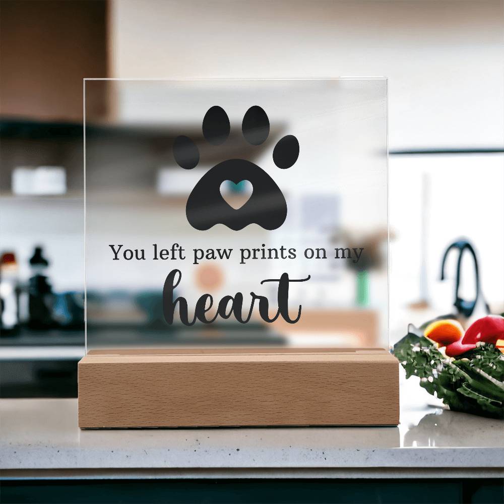 Keepsake Acrylic Bundle - You left pawprints in my heart - DearTreasure