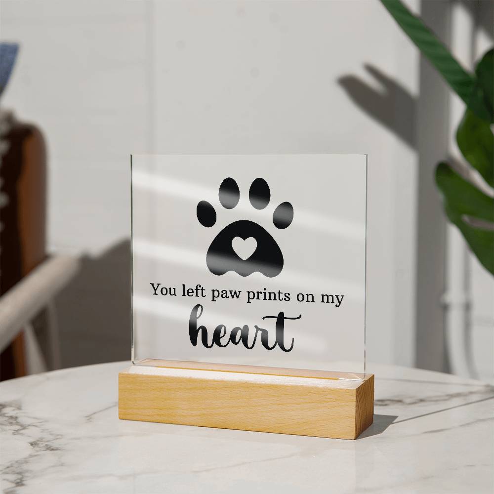 Keepsake Acrylic Bundle - You left pawprints in my heart - DearTreasure