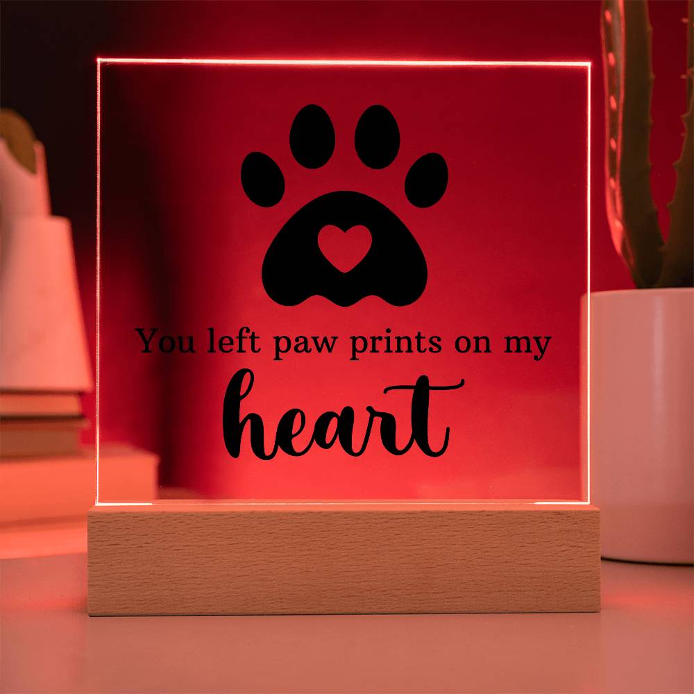 Keepsake Acrylic Bundle - You left pawprints in my heart - DearTreasure