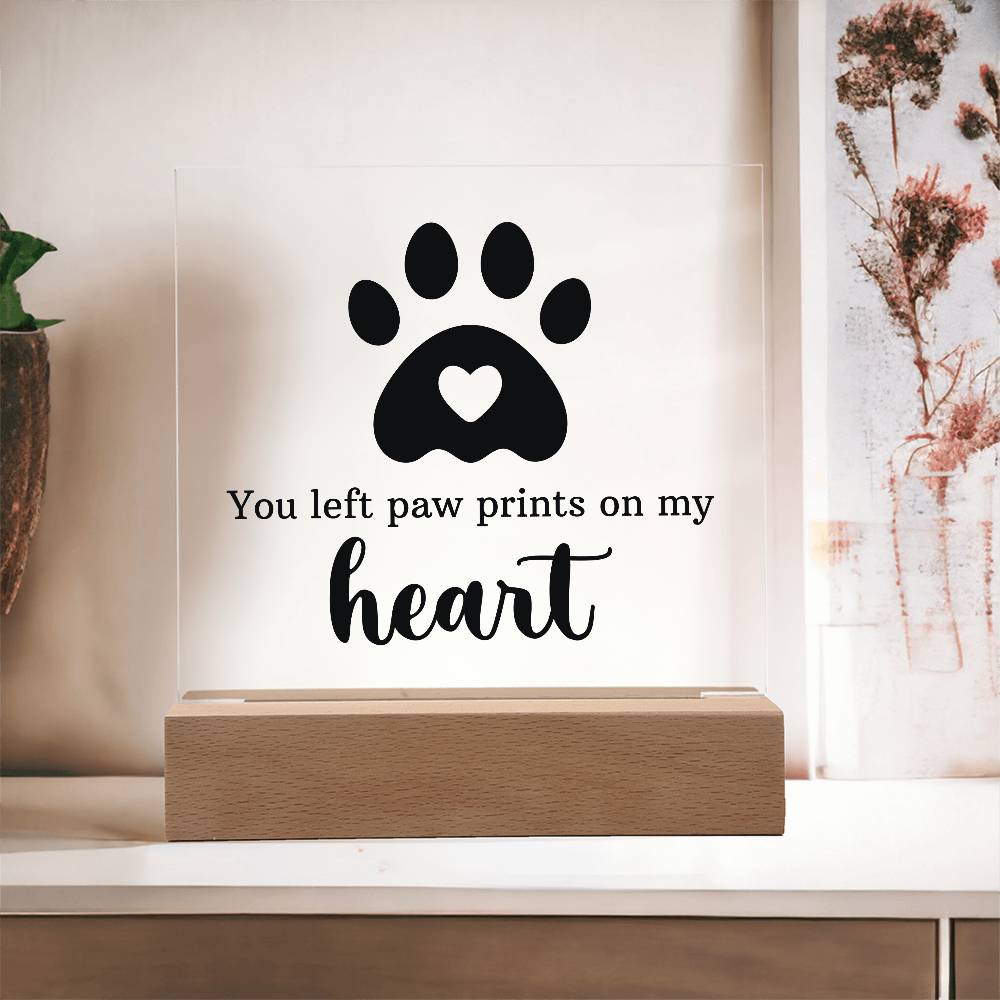 Keepsake Acrylic Bundle - You left pawprints in my heart - DearTreasure