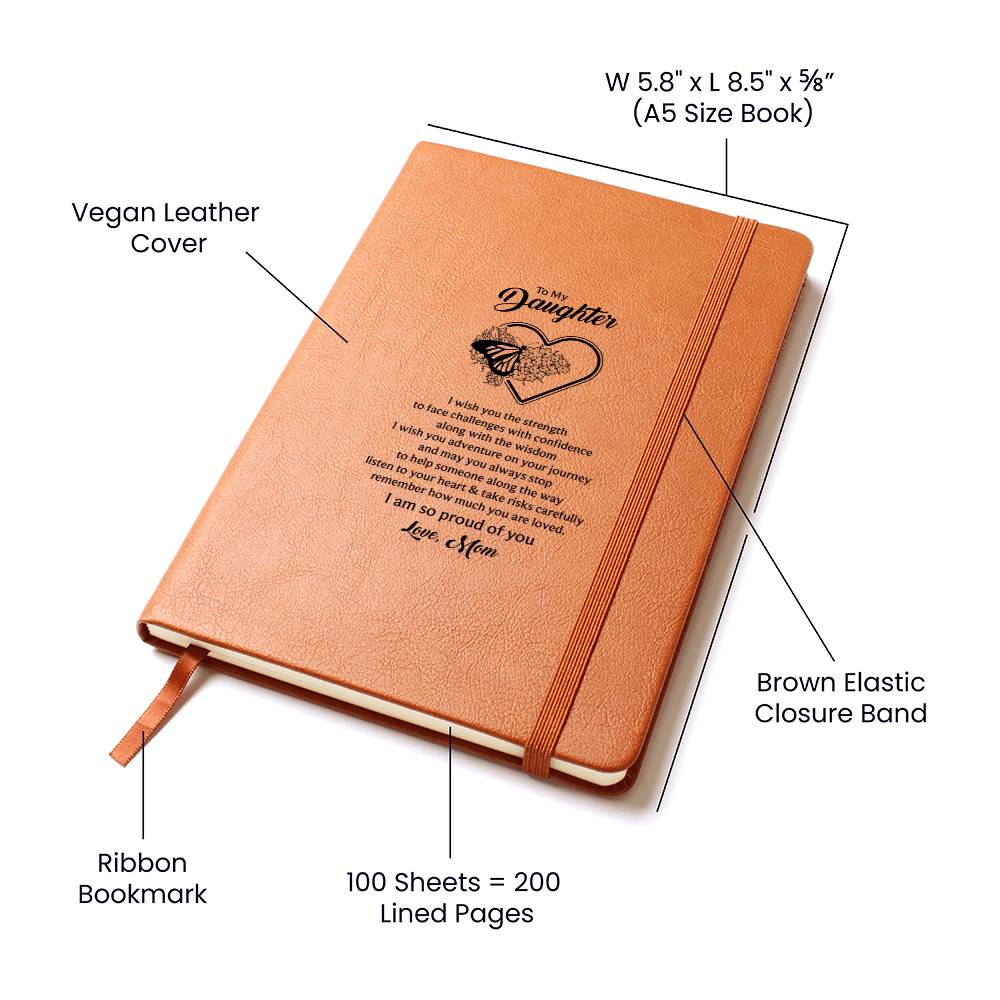 To my daughter, Butterfly Journal - Mom's Love Letter Notebook - DearTreasure