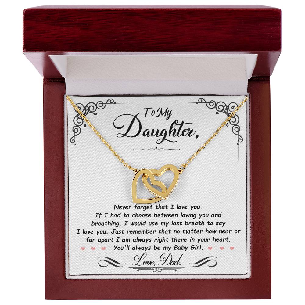 To my daughter, I'm always right here in your heart - DearTreasure