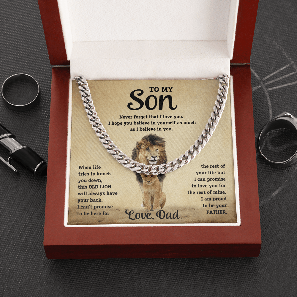 To my son, I am proud to be your father. Love, Dad - DearTreasure